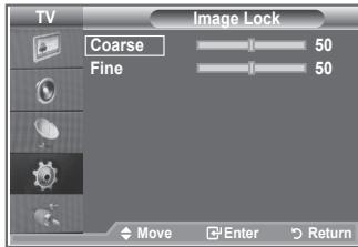 TV Image Lock Coarse 50 Fine 50 Move Enter Return