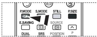 P.MODE S.MODE STILL P.SIZE E.SAVING SOURCE DUAL SRS POSITION P