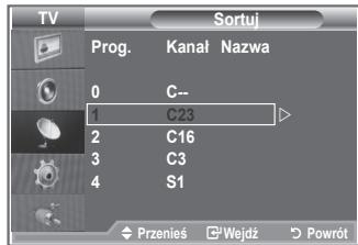 TV Sortuj Prog. Kanał Nazwa 0 C-- 1 C3 2 C16 3 C3 4 S1 Przénies Wejdź Powrót