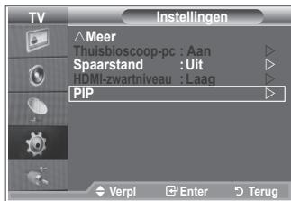 TV △Meer Thuisbioscoop-pc : Aan Spaarstand :Uit HDMI-zwartniveau : Laag PiP Verpl Enter Terug