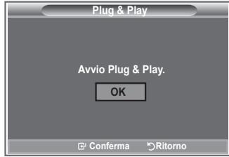 Plug & Play Avvio Plug & Play. OK Conferma Ritorsno