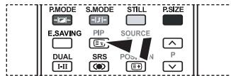 P.MODE S.MODE STILL P.SIZE E.SAVING PIP SOURCE DUAL SRS POS. N P I-II