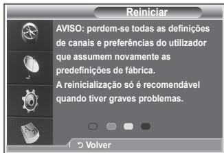 SAMSUNG LE23R86BD - Pode reiniciar os valore memorizados repondo os valore predefinidos. - 2