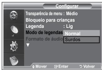 SAMSUNG LE23R86BD - Definir o modo de legends - 1