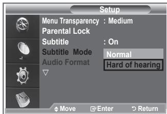SAMSUNG LE23R86BD - Setting the Subtitle Mode - 1