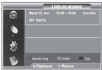 SAMSUNG LE23R86BD - Utilisation de la liste régée - 3