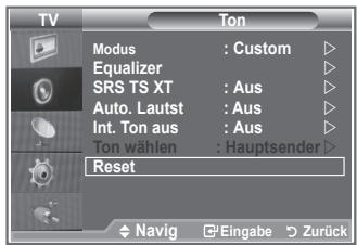 SAMSUNG LE23R86BD - Zurücksetzen der Toneinstellungen auf die werkseitig festgelegten Standardwerte - 1