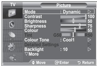 SAMSUNG LE23R86BD - Changing the Picture Standard - 1