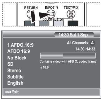 SAMSUNG LE23R86BD - Displaying Programme Information - 1