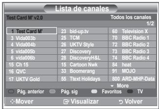 SAMSUNG LE23R86BD - Selección de la lista de canales - 1