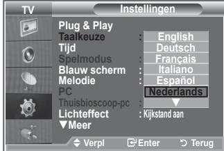 SAMSUNG LE23R86BD - Wonneer u de tv voor het eerst gebruikt, moet u de taal selecteren voor het weergeven van menu's en aanwijzingen. - 2