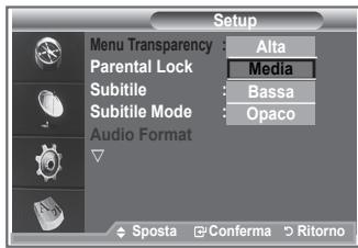 SAMSUNG LE23R86BD - Regolazione della trasparenza del menu - 1
