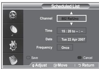 SAMSUNG LE23R86BD - Using the Scheduled List - 5