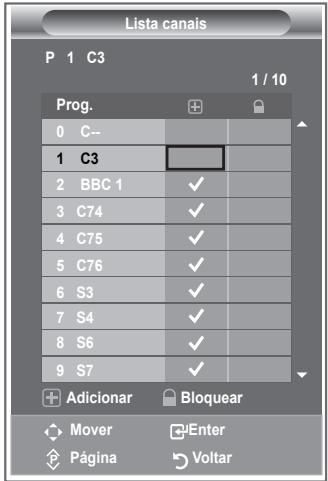 SAMSUNG LE23R86BD - Definir as.listasde canais - 1