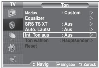 SAMSUNG LE23R86BD - Auswahlen der internen Stummschaltung - 1