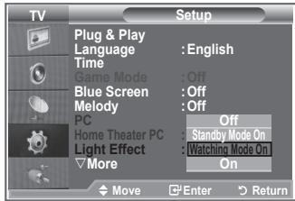 SAMSUNG LE23R86BD - Setting the Light Effect - 2