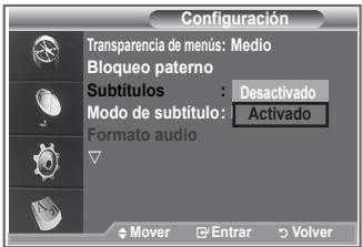 SAMSUNG LE23R86BD - Configuración de los subtitutos - 1