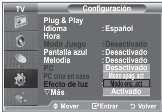 SAMSUNG LE23R86BD - Configuración de Efecto de Luz - 2