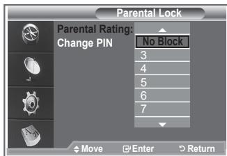 SAMSUNG LE23R86BD - Setting up the Parental Lock - 3