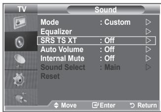 SAMSUNG LE23R86BD - Setting the TruSurround XT (SRS TS XT) - 2