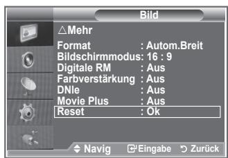SAMSUNG LE23R86BD - Sie können die Einstellungen auf die werkseitig festgelegten Standardbildeinstellungen zurücksetzen. - 1
