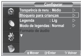 SAMSUNG LE23R86BD - Configurar obloqueio para crianças - 1