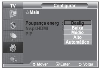 SAMSUNG LE23R86BD - Utilizar a funcao Poupanca energia. - 2