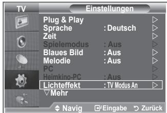 SAMSUNG LE23R86BD - Einstellen der Lichteffekt - 1