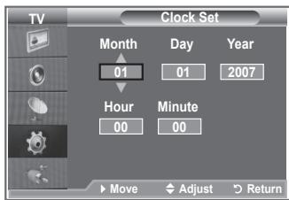 SAMSUNG LE23R86BD - Setting and Displaying the Current Time - 2
