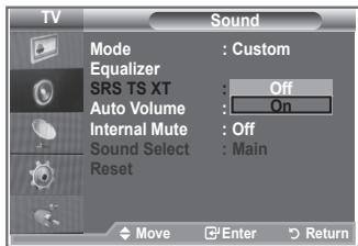 SAMSUNG LE23R86BD - Setting the TruSurround XT (SRS TS XT) - 3