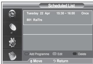 SAMSUNG LE23R86BD - Using the Scheduled List - 3