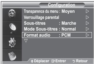 SAMSUNG LE23R86BD - Selection du format sonore - 1