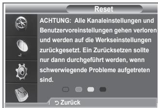 SAMSUNG LE23R86BD - Sie können alle gespeicherten Werte wieder auf die Ausgangswerte zurücksetzen. - 2
