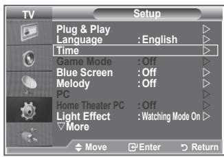 SAMSUNG LE23R86BD - Setting and Displaying the Current Time - 1