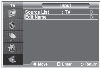 SAMSUNG LE23R86BD - Editing the Input Source Names - 1