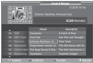 SAMSUNG LE23R86BD - EPG-Informationen (Elektronischer Programmführer) anzeigen - 1