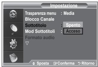 SAMSUNG LE23R86BD - Impostazione dei sottitololi - 1