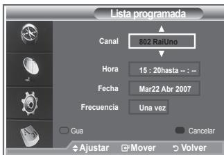 SAMSUNG LE23R86BD - Uso de la lista programada - 5