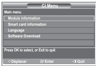SAMSUNG LE23R86BD - Sélection du CI (Interface commune) Menu - 1