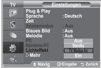 SAMSUNG LE23R86BD - Einstellen der Lichteffekt - 2