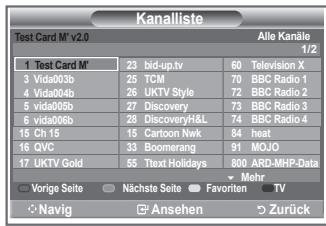 SAMSUNG LE23R86BD - Auswahlen der Kanalliste - 1