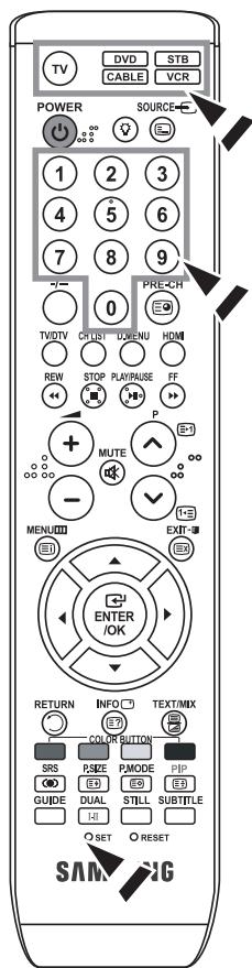 SAMSUNG LE23R86BD - Deafstandsbediening instellen - 1