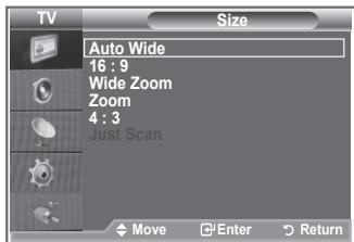 SAMSUNG LE23R86BD - Changing the Picture Size - 2