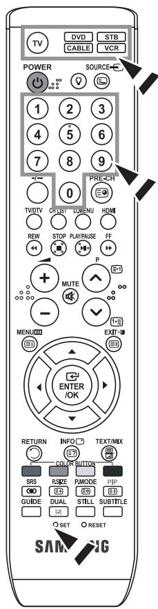 SAMSUNG LE23R86BD - Configuración del mando a distancia - 1