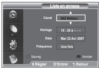 SAMSUNG LE23R86BD - Utilisation de la liste régée - 5