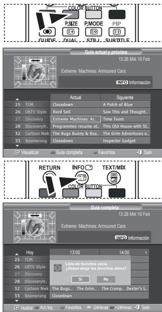 SAMSUNG LE23R86BD - En el menu EPG puede ver todos los canales o solo los favoritos. - 1