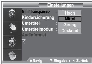 SAMSUNG LE23R86BD - Die Transparenz des Menus ist einstellbar. - 1