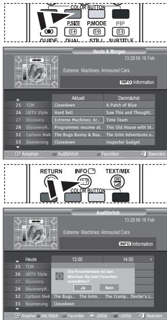 SAMSUNG LE23R86BD - Im Menu des elektronischen Programmführers können Sie alle Kanäle oder die bevorzugten Kanäle anzeigen. - 1