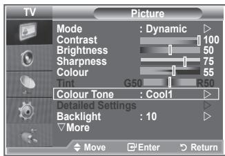 SAMSUNG LE23R86BD - Changing the Colour Tone - 1