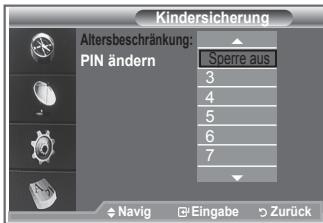 SAMSUNG LE23R86BD - Kindersicherung einstellen - 3